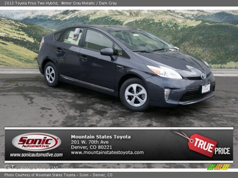 Winter Gray Metallic / Dark Gray 2013 Toyota Prius Two Hybrid