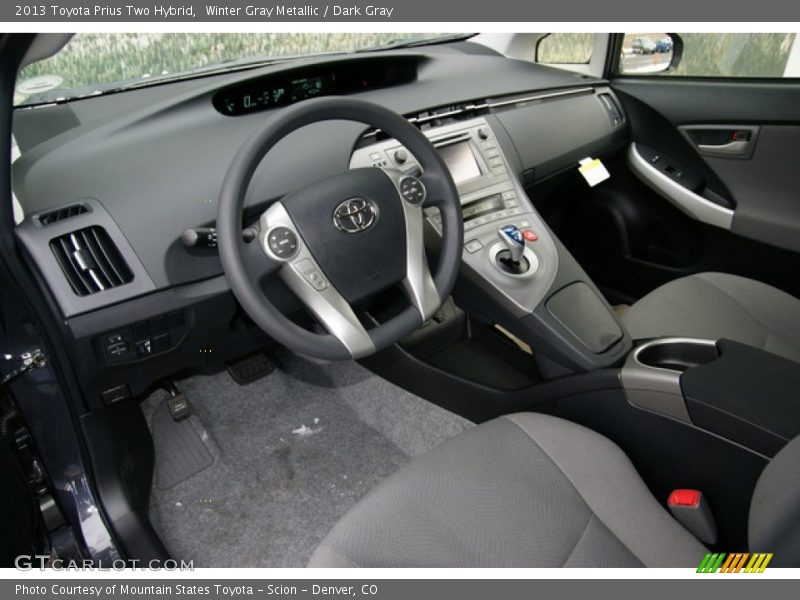 Winter Gray Metallic / Dark Gray 2013 Toyota Prius Two Hybrid