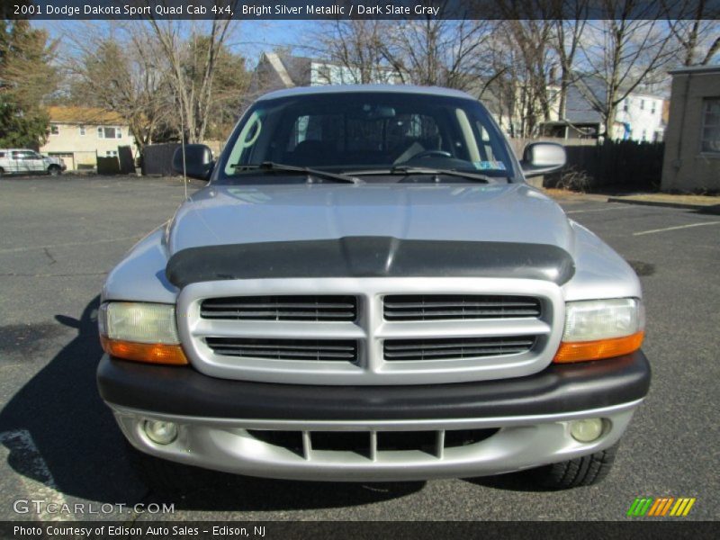 Bright Silver Metallic / Dark Slate Gray 2001 Dodge Dakota Sport Quad Cab 4x4