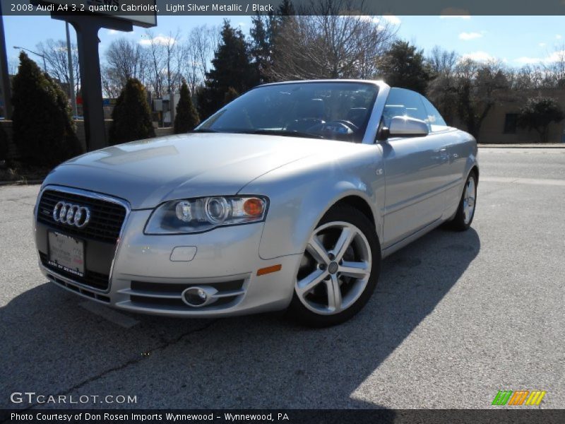 Light Silver Metallic / Black 2008 Audi A4 3.2 quattro Cabriolet