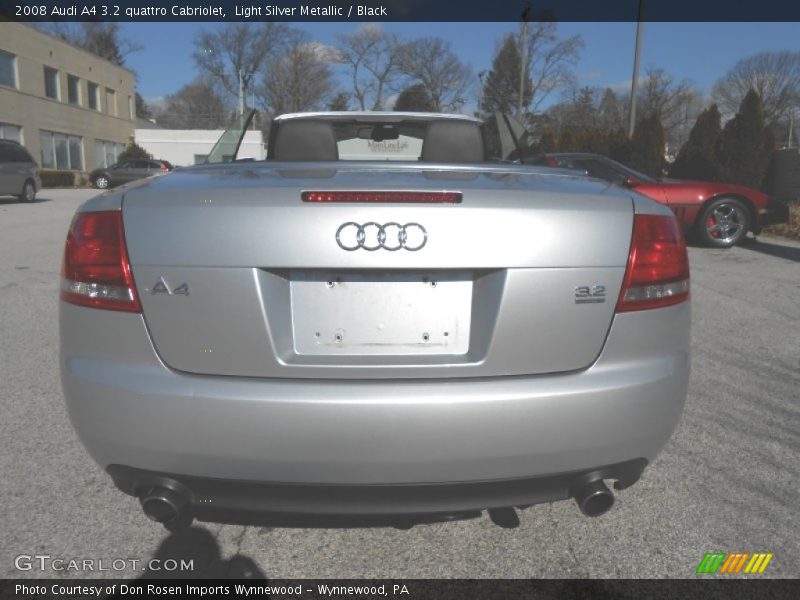 Light Silver Metallic / Black 2008 Audi A4 3.2 quattro Cabriolet