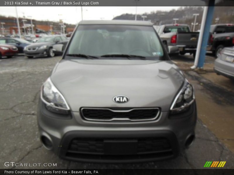 Titanium Gray / Black Soul Logo Cloth 2013 Kia Soul +