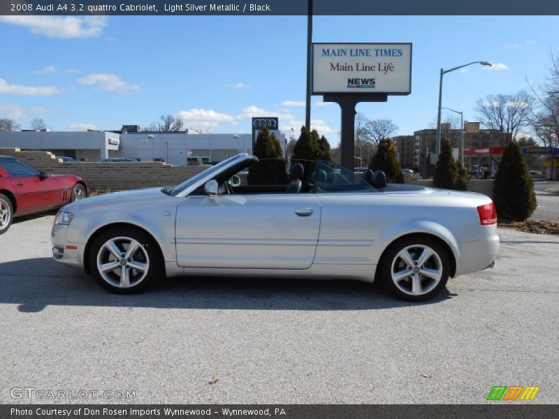 Light Silver Metallic / Black 2008 Audi A4 3.2 quattro Cabriolet