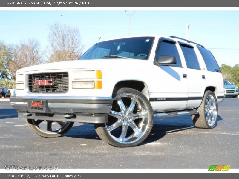 Olympic White / Blue 1998 GMC Yukon SLT 4x4