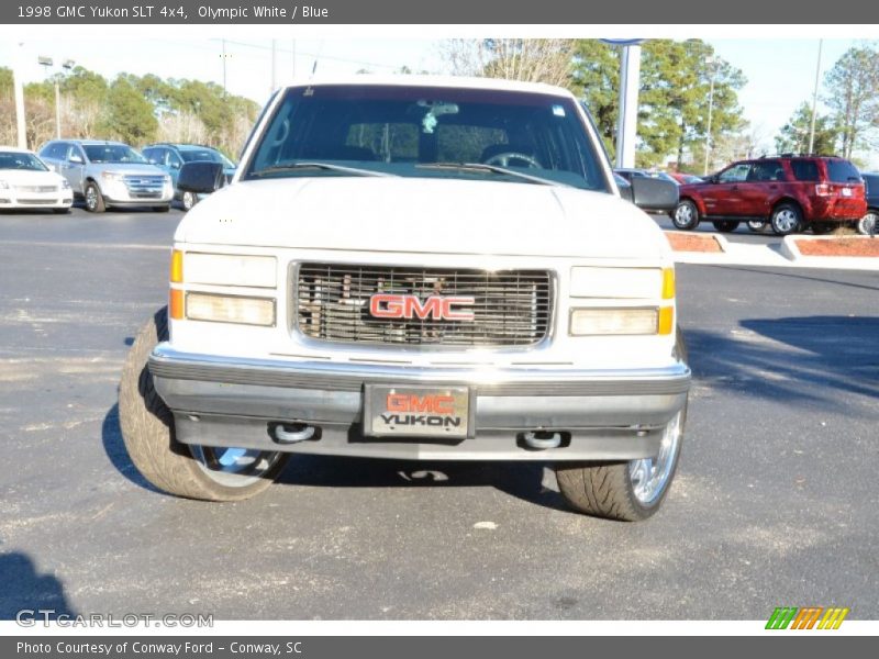 Olympic White / Blue 1998 GMC Yukon SLT 4x4