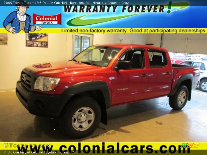 Barcelona Red Metallic / Graphite Gray 2009 Toyota Tacoma V6 Double Cab 4x4