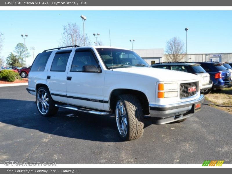 Olympic White / Blue 1998 GMC Yukon SLT 4x4