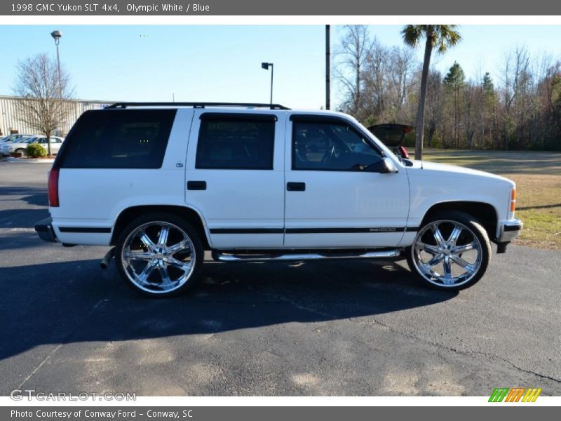 Olympic White / Blue 1998 GMC Yukon SLT 4x4
