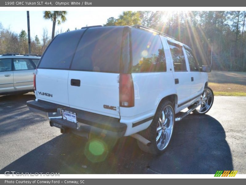 Olympic White / Blue 1998 GMC Yukon SLT 4x4
