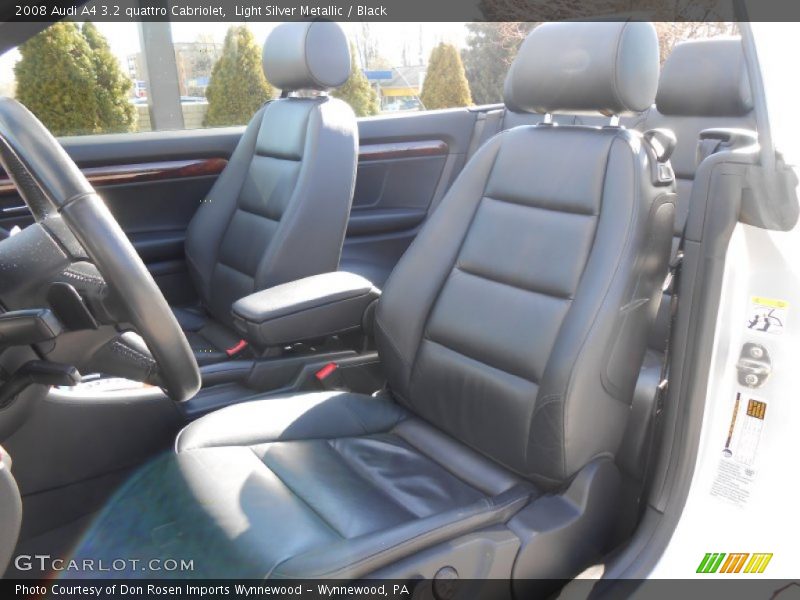 Front Seat of 2008 A4 3.2 quattro Cabriolet