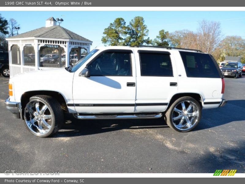 Olympic White / Blue 1998 GMC Yukon SLT 4x4