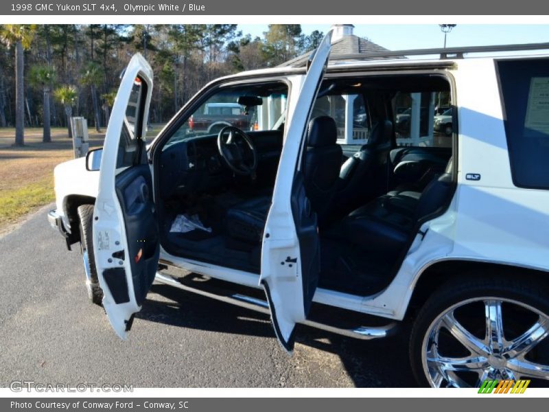 Olympic White / Blue 1998 GMC Yukon SLT 4x4