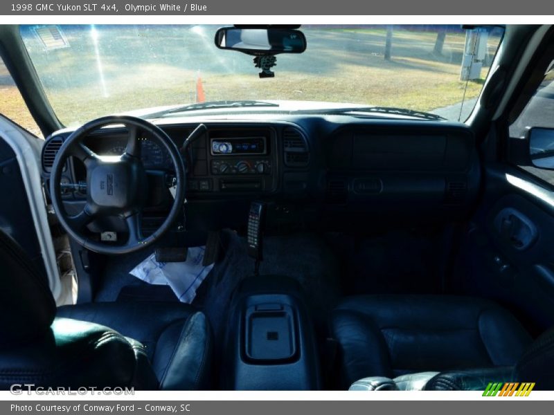 Olympic White / Blue 1998 GMC Yukon SLT 4x4
