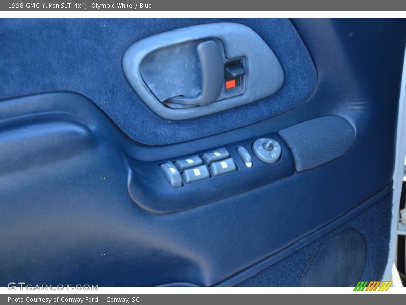 Olympic White / Blue 1998 GMC Yukon SLT 4x4