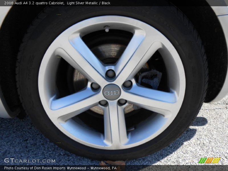 Light Silver Metallic / Black 2008 Audi A4 3.2 quattro Cabriolet