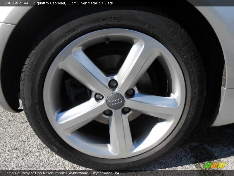 Light Silver Metallic / Black 2008 Audi A4 3.2 quattro Cabriolet