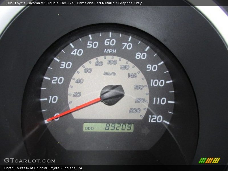 Barcelona Red Metallic / Graphite Gray 2009 Toyota Tacoma V6 Double Cab 4x4