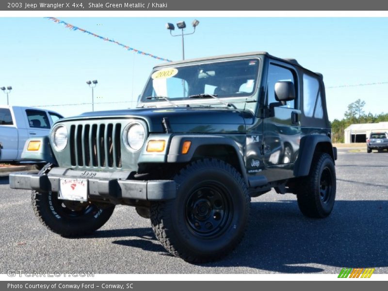 Shale Green Metallic / Khaki 2003 Jeep Wrangler X 4x4