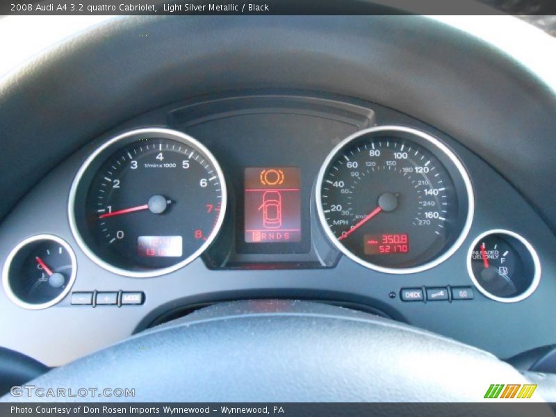  2008 A4 3.2 quattro Cabriolet 3.2 quattro Cabriolet Gauges