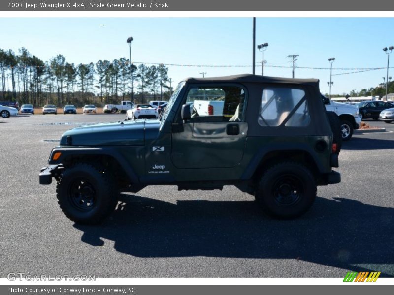 Shale Green Metallic / Khaki 2003 Jeep Wrangler X 4x4