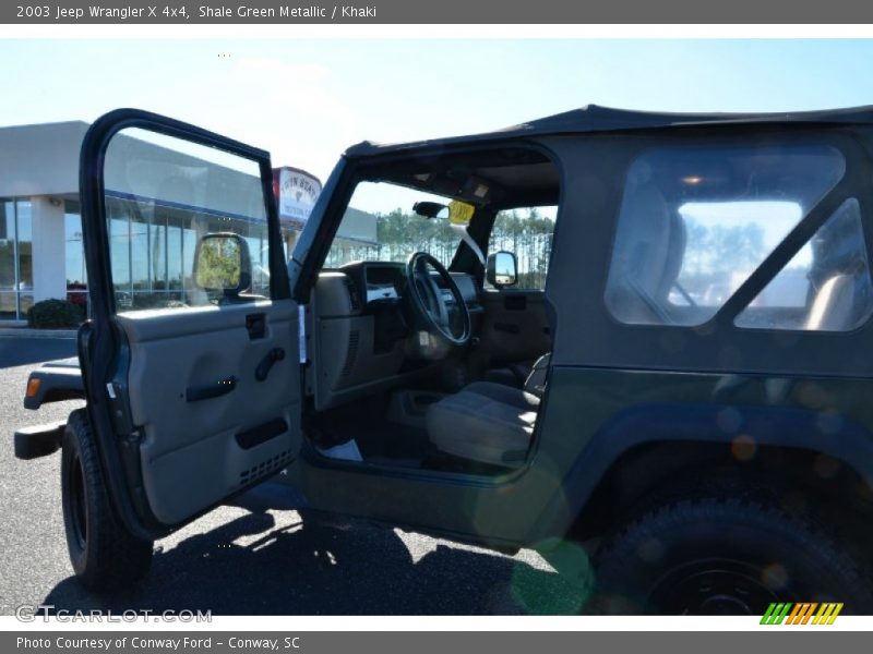 Shale Green Metallic / Khaki 2003 Jeep Wrangler X 4x4