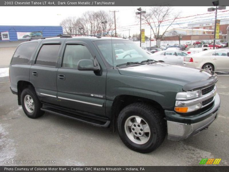 Dark Green Metallic / Tan/Neutral 2003 Chevrolet Tahoe LT 4x4