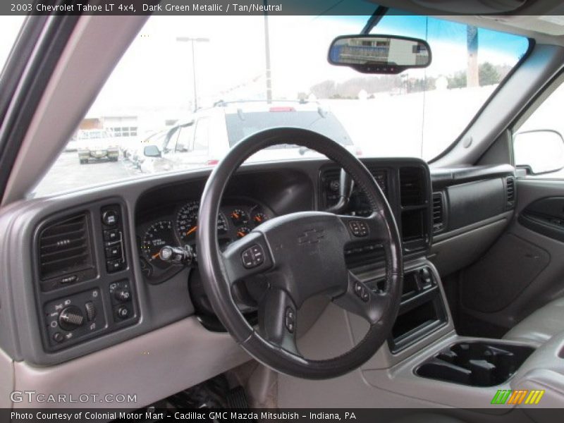 Dark Green Metallic / Tan/Neutral 2003 Chevrolet Tahoe LT 4x4