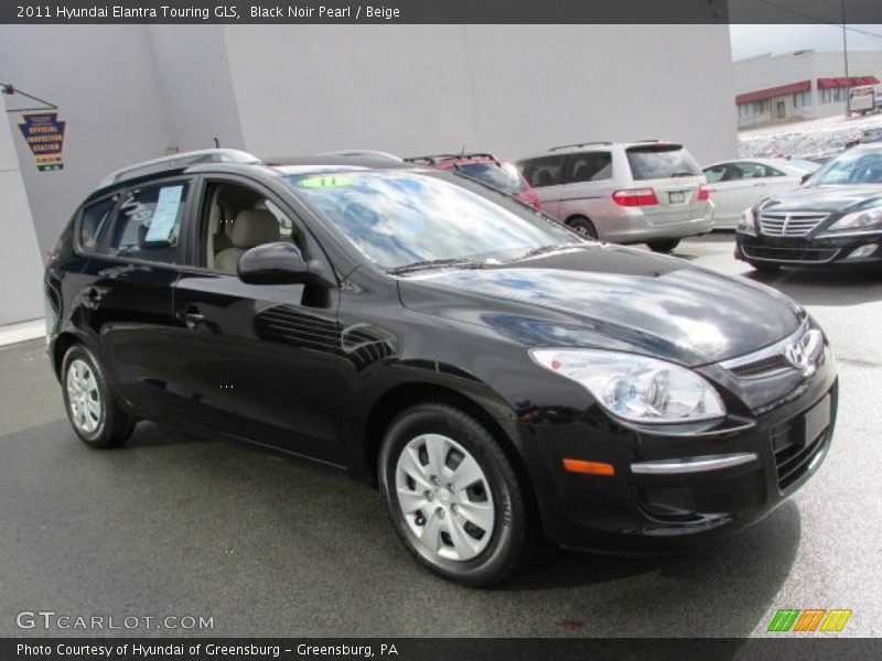 Black Noir Pearl / Beige 2011 Hyundai Elantra Touring GLS