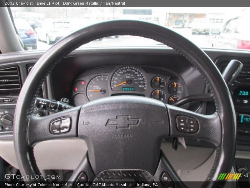 Dark Green Metallic / Tan/Neutral 2003 Chevrolet Tahoe LT 4x4