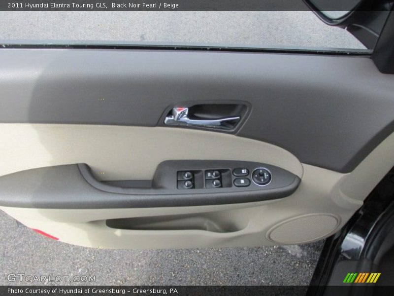 Black Noir Pearl / Beige 2011 Hyundai Elantra Touring GLS