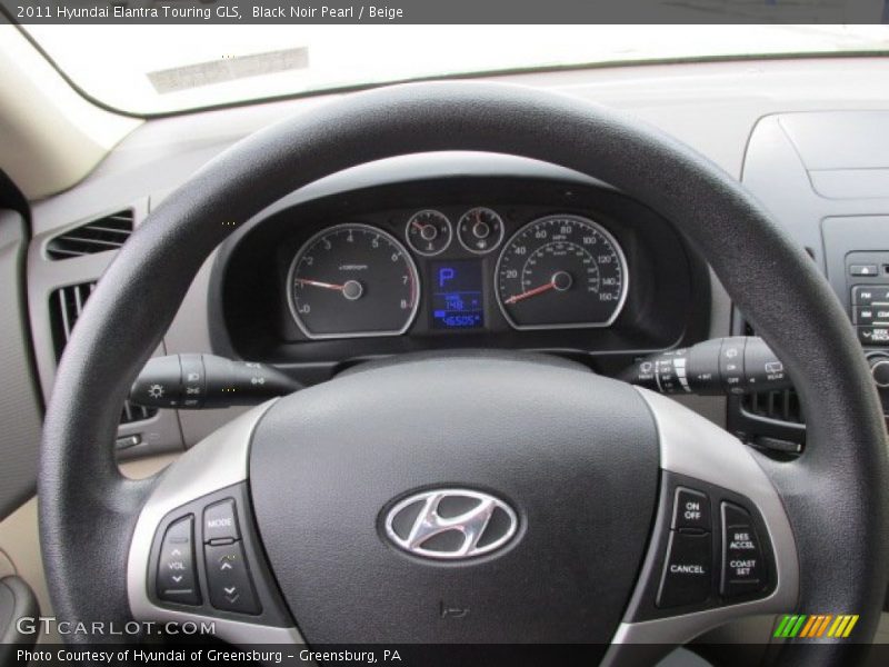 Black Noir Pearl / Beige 2011 Hyundai Elantra Touring GLS
