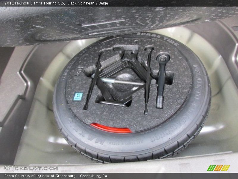Black Noir Pearl / Beige 2011 Hyundai Elantra Touring GLS