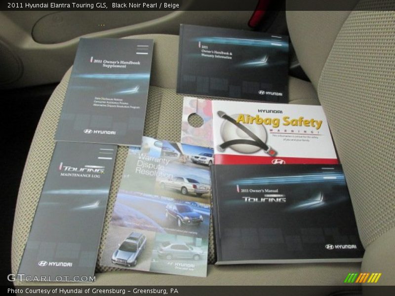 Black Noir Pearl / Beige 2011 Hyundai Elantra Touring GLS