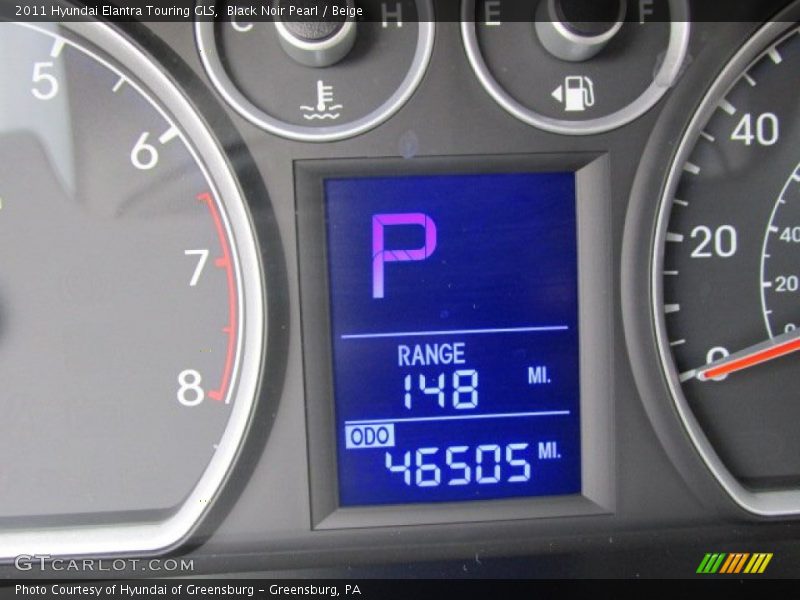 Black Noir Pearl / Beige 2011 Hyundai Elantra Touring GLS