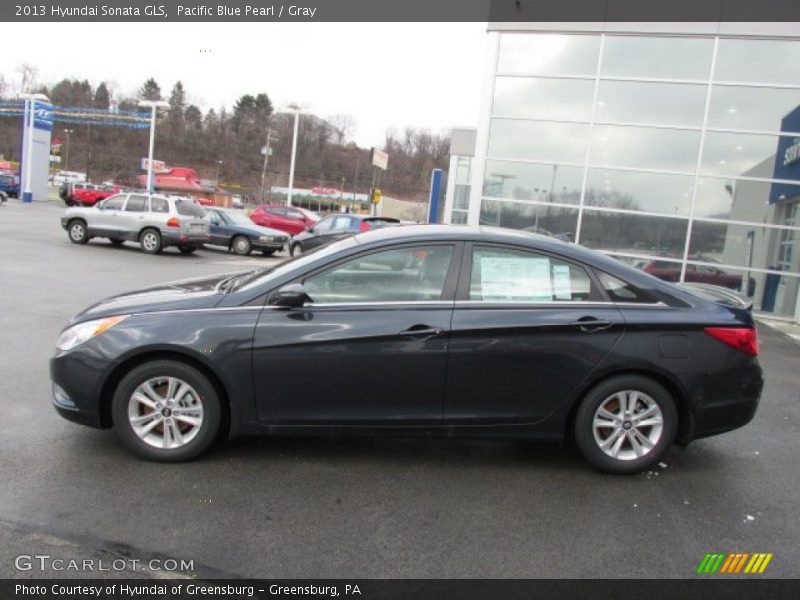 Pacific Blue Pearl / Gray 2013 Hyundai Sonata GLS