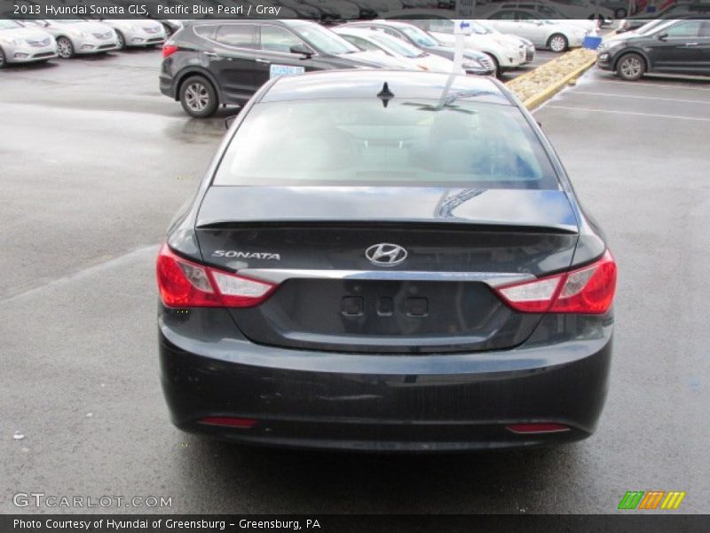 Pacific Blue Pearl / Gray 2013 Hyundai Sonata GLS