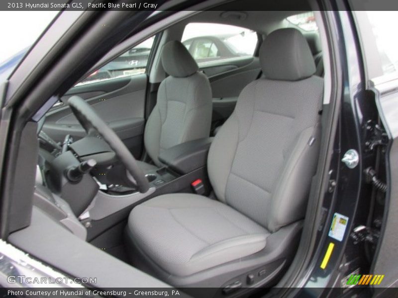 Pacific Blue Pearl / Gray 2013 Hyundai Sonata GLS