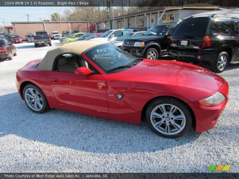 Bright Red / Beige 2004 BMW Z4 3.0i Roadster
