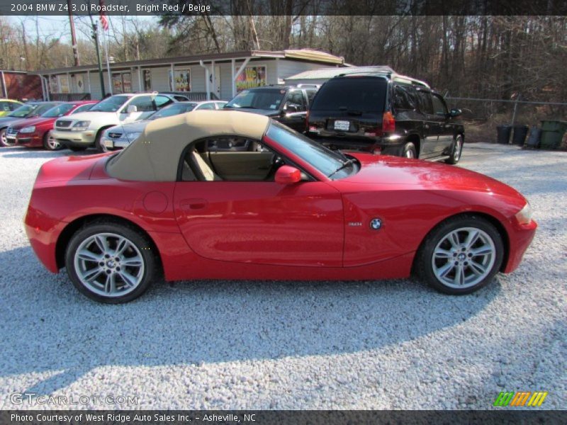Bright Red / Beige 2004 BMW Z4 3.0i Roadster