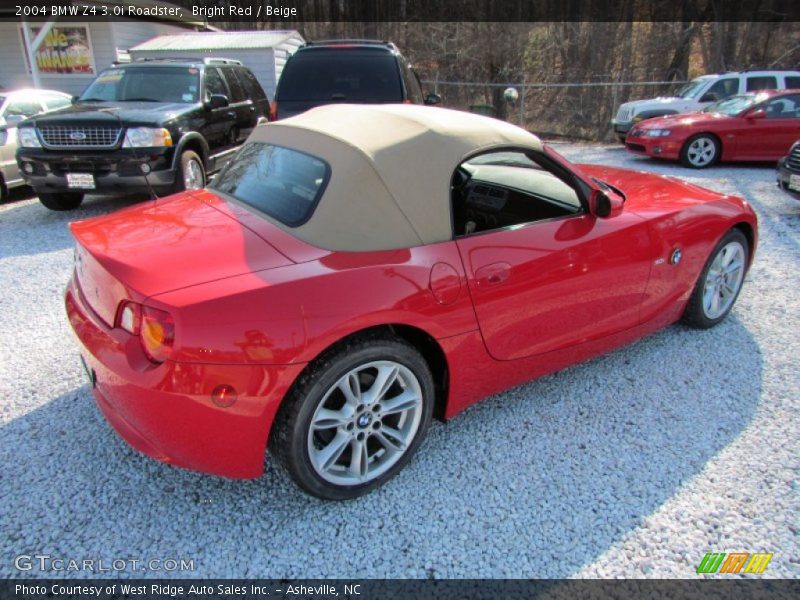 Bright Red / Beige 2004 BMW Z4 3.0i Roadster