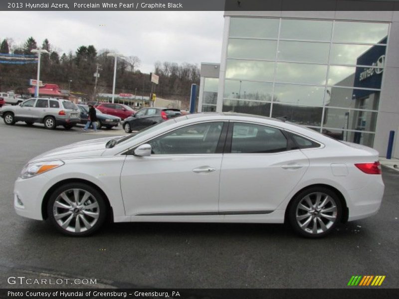 Porcelain White Pearl / Graphite Black 2013 Hyundai Azera