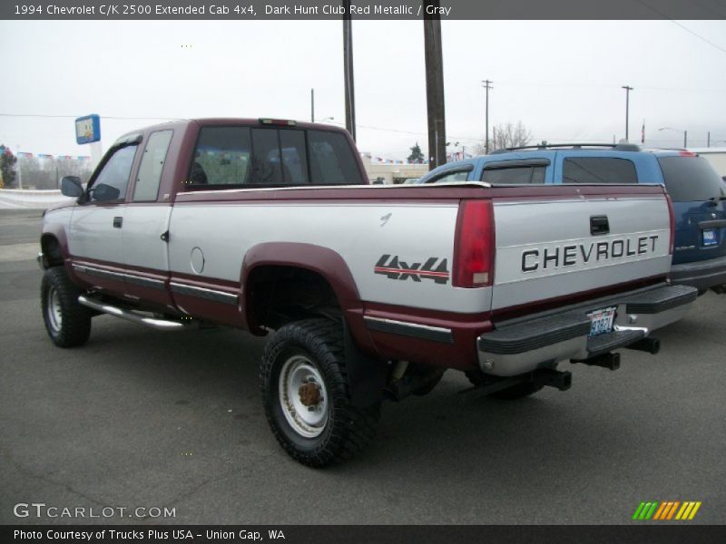 Dark Hunt Club Red Metallic / Gray 1994 Chevrolet C/K 2500 Extended Cab 4x4