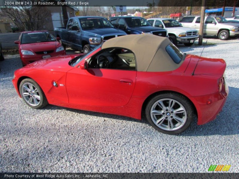 Bright Red / Beige 2004 BMW Z4 3.0i Roadster