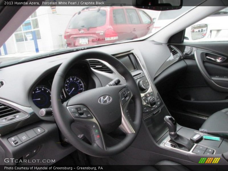 Porcelain White Pearl / Graphite Black 2013 Hyundai Azera