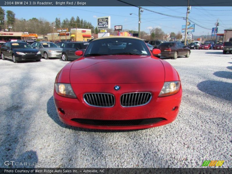 Bright Red / Beige 2004 BMW Z4 3.0i Roadster