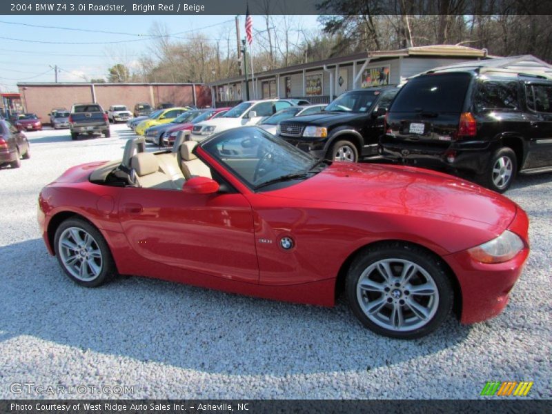 Bright Red / Beige 2004 BMW Z4 3.0i Roadster