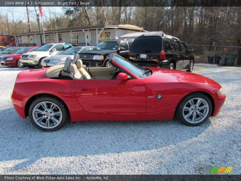 Bright Red / Beige 2004 BMW Z4 3.0i Roadster