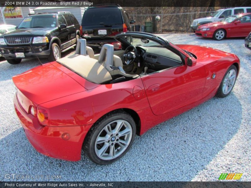 Bright Red / Beige 2004 BMW Z4 3.0i Roadster