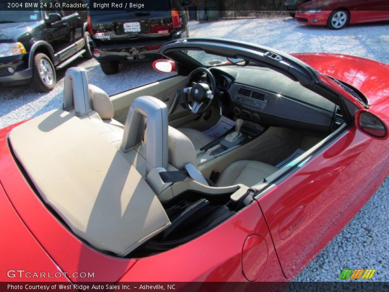 Bright Red / Beige 2004 BMW Z4 3.0i Roadster