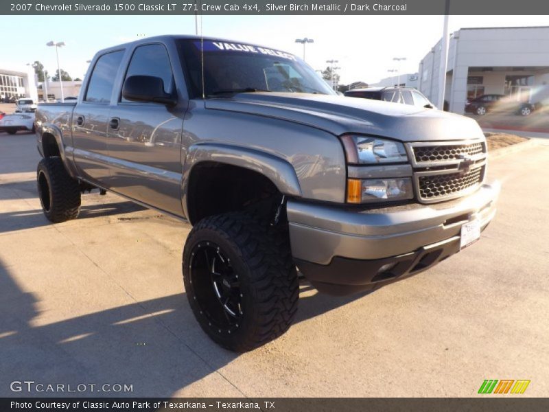Silver Birch Metallic / Dark Charcoal 2007 Chevrolet Silverado 1500 Classic LT  Z71 Crew Cab 4x4